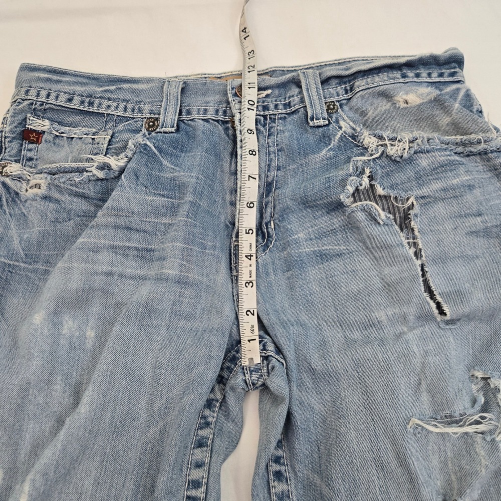 BIG STAR Pioneer Boot‎ Jeans Men 36 R 100% Cotton Distressed Denim Y2K Thrashed - Picture 9 of 12